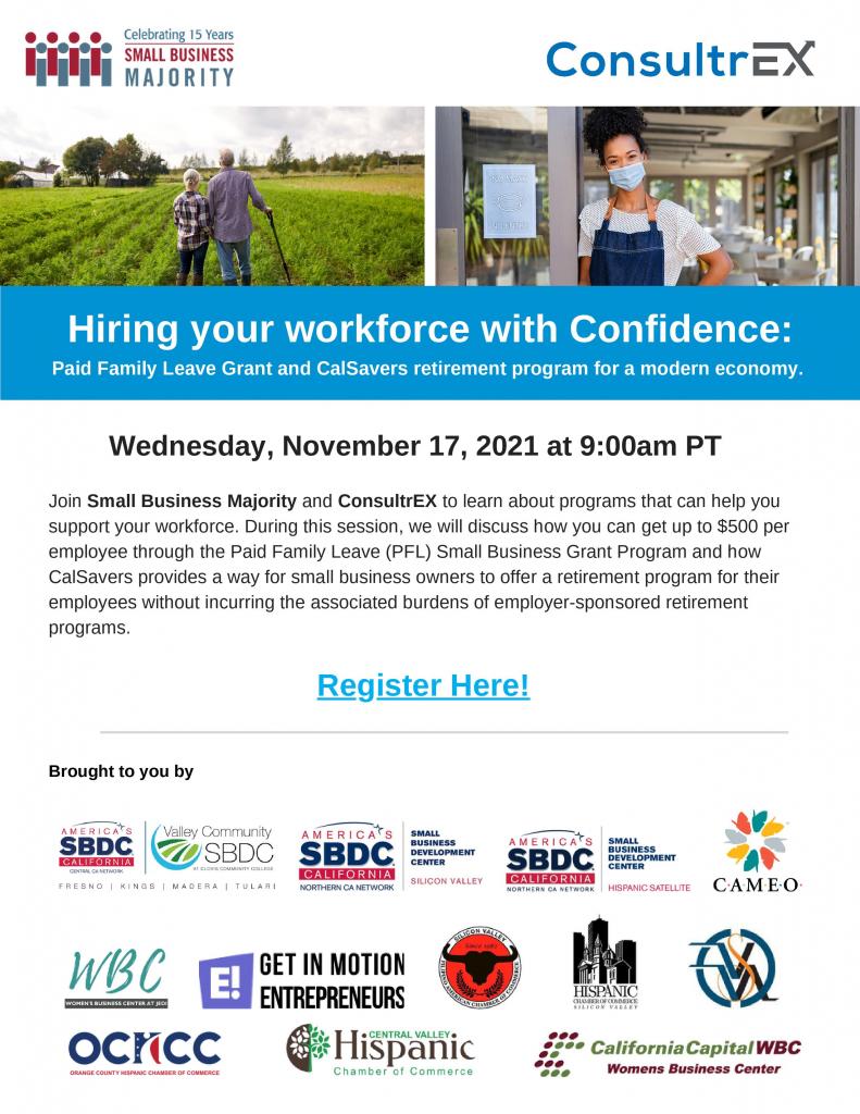 Free PFL & CalSavers Webinar on November 17th | Valley Community SBDC