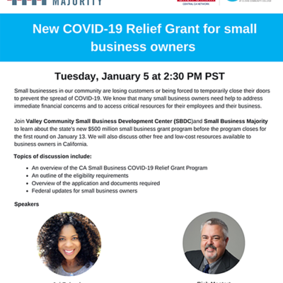VCSBDC CA State Grant Flyer