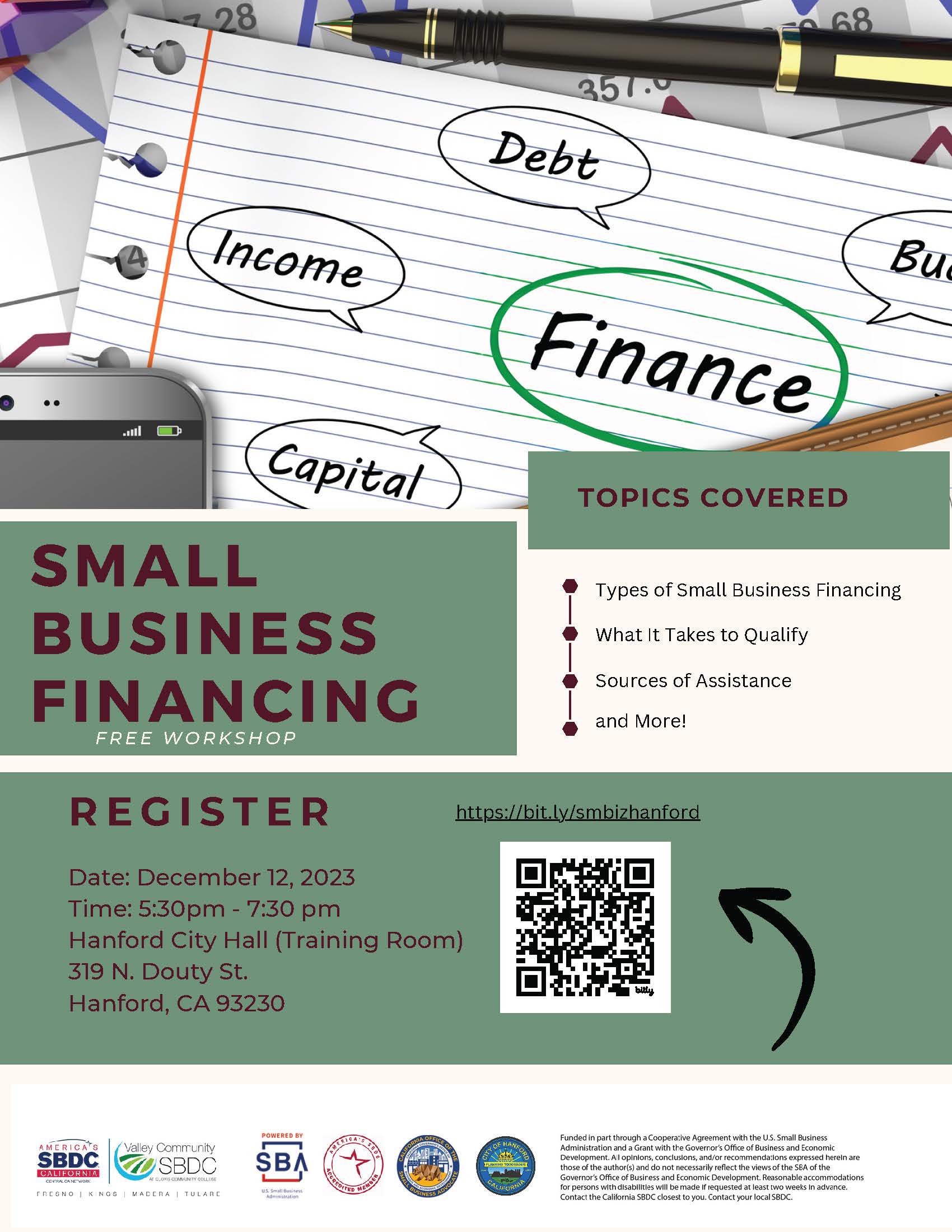 _Small Business Financing Flyer_Hanford